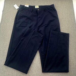 NEW! St johns Bay Mens Classic Fit Pants Aviator Navy 36X34 Flat Front $50 Stret